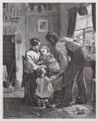 Het zieke kind (gravure)