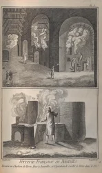 Glasblazen. Uit Encyclopédie door Denis Diderot en Jean Le Rond d