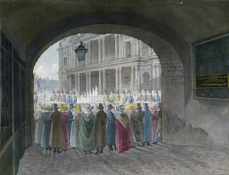 Uitzicht op de ingang van Dean