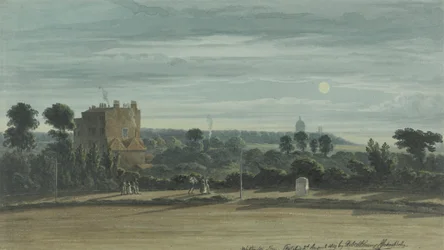 The Whittington Stone bij Maanlicht