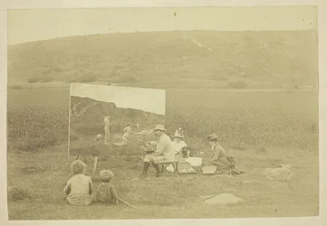 De zoon van de kunstenaar, Barrett Browning, ca. 1885-1889