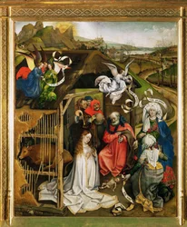 Geboorte. Aanbidding van de herders. 1420-1430 (olieverf op hout)
