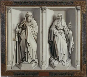 Het huwelijk van Maria en Jozef. Keerzijde