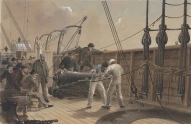 Het Splitsen van de Kabel na het Eerste Ongeluk aan Boord van de Great Eastern