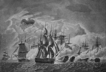 Kapitein Trollopes beroemde actie, ca. 1800