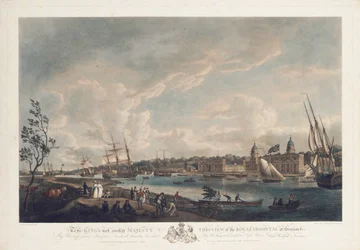 Uitzicht op het Koninklijk Ziekenhuis in Greenwich