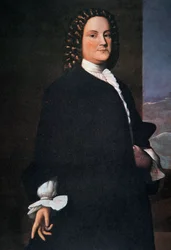 Benjamin Franklin in zijn vroege 40s