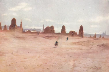 Een Stoffige Dag bij de Graven van de Khalifs, ca. 1880, 1904