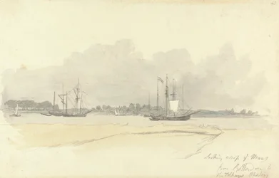 Kijkend over de Maas vanaf Rotterdam