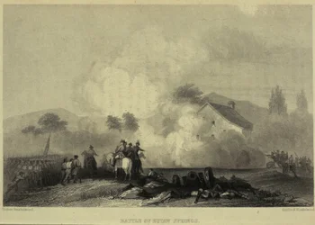De slag bij Eutaw Springs in 1781