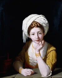 Portret van een dame als de Cumese Sibylle, 1778-1789