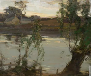 Een stille poel, avond