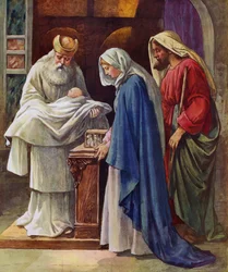 De baby in de tempel