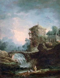 Landschap met Waterval, ca. 1750-1808
