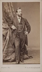 Portret van de schilder Ludwig Knaus 1829-1910