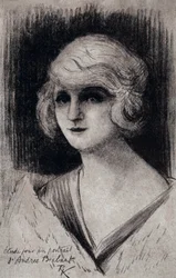 Portret van Andree Brabant (tekening)