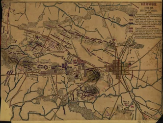 Gettysburg Derde dag. Positie van troepen