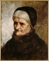 Hoofd van een oude vrouw