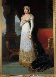 Portret van Laetitia Bonaparte (Letizia Maria Ramolino) (1750-1836), Madame Mere. Schilderij door Robert Lefevre (1755-1830) 1813. Versailles, Musee du Chateau