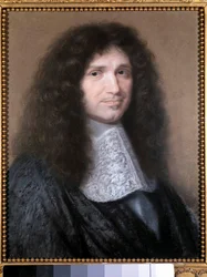 Portret van Jean-Baptiste Colbert, intendant van financiën van Lodewijk XIV