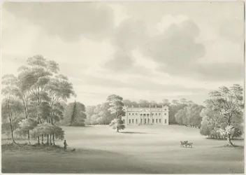 Chillington Hall: sepia tekening