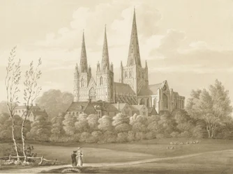 Lichfield Cathedral - West Zuidwestelijke Aanblik