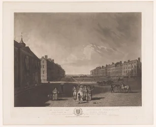 Gezicht op Queen Square te Londen