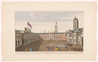 Gezicht op de Upper Castle Yard van Dublin Castle