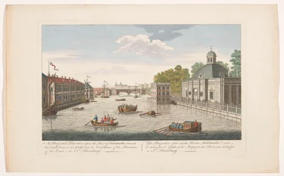 Gezicht op de rivier de Fontanka te Sint-Petersburg gezien vanaf de noordzijde