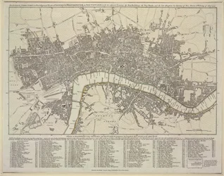 Een plan van Londen, Westminster en Southwark