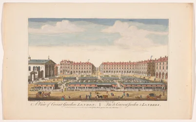 Gezicht op Covent Garden Market te Londen
