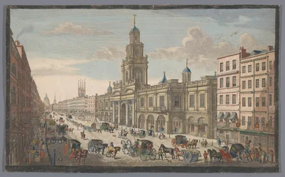 Gezicht op de Royal Exchange te Londen