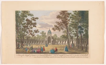 Gezicht op de Temple of Comus in Vauxhall Gardens te Londen (Ranelagh Gardens en Vauxhall Gardens)