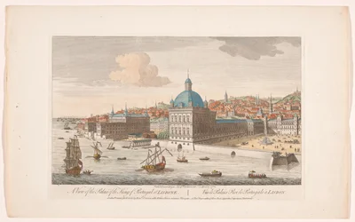 Gezicht op het Koninklijk Paleis te Lissabon (Madrid en Lissabon)