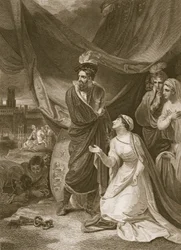 De overgave van Calais, gegraveerd door A. Smith, illustratie uit David Hume