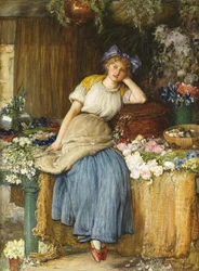 Het Elzasser bloemenmeisje, 1900