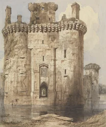 Caerlaverock Kasteel Ingangspoort en Flankerende Torens