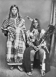 Een Sioux-opperhoofd en zijn vrouw, 1912