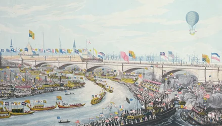 De Opening van de Nieuwe London Bridge, door Koning Willem IV en Koningin Adelaide, 1831