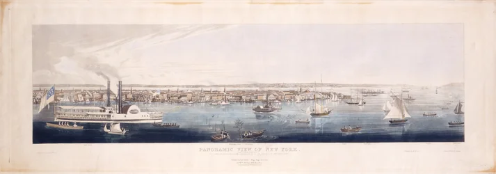 Panoramisch Uitzicht op New York, Gezien vanaf de Noord [Hudson] Rivier, 1844