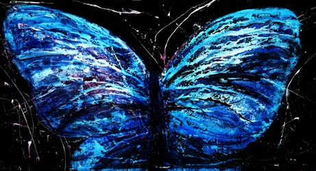 Levendige blauwe vlinder