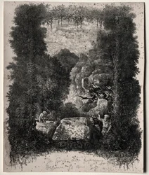 Eerste Frontispice voor Fabels en Sprookjes door Thierry-Faletans, 1868