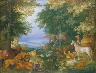 Orpheus betovert de dieren met zijn muziek