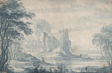 Landschap met Visser en Eendenjager