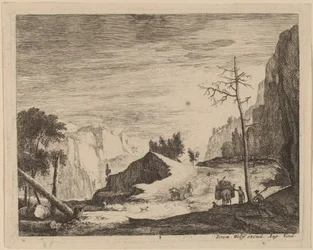 Bergachtig Landschap met een Kar: pl.8