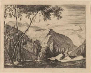 Rotsachtig Landschap met Kruis: pl.5