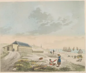 Strand bij Scheveningen, ca. 1825