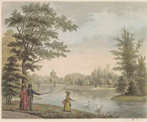 Tuin bij Huis ten Bosch, ca. 1825