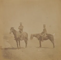 Generaal Sir John Pennefather en een ordonnans, 1855