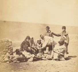 Groep van het 47e regiment in wintertenue